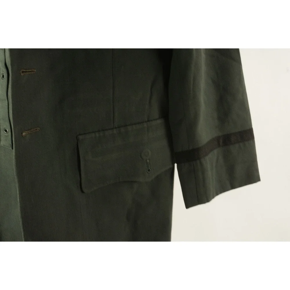 Vintage Naval Sailor‎ Military Coat Green Twill Wool Men's 38R Custom Union Made